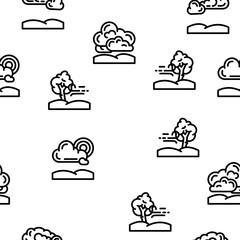 weather forecast rain sun cloud vector seamless pattern thin line illustration