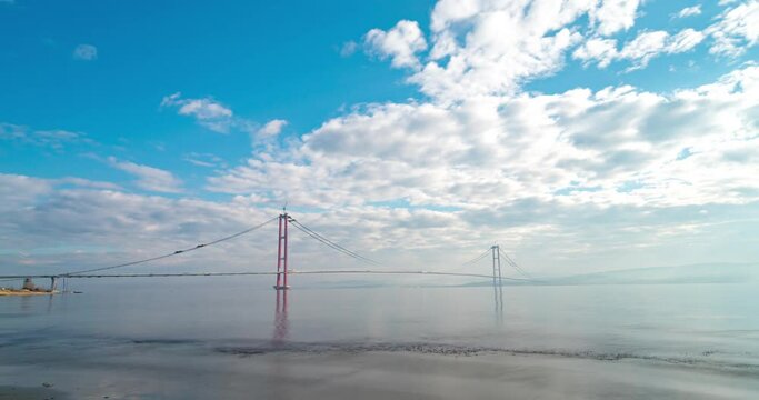 The construction of 1915 Canakkale Bridge timelapse