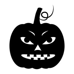 Set pumpkin on white background for the holiday Halloween. Vector illustration.