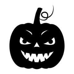 Set pumpkin on white background for the holiday Halloween. Vector illustration.