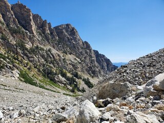 View in Garnet Canyon, Grand Teton National Park, Wyoming