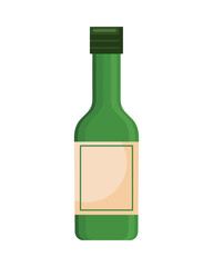green wine bottle