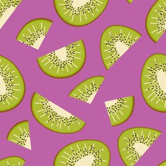 Summer fruit seamless kiwi pattern for wrapping paper and kids clothes print and fabrics and accessories