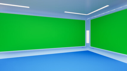Virtual Studio Background Illustration set