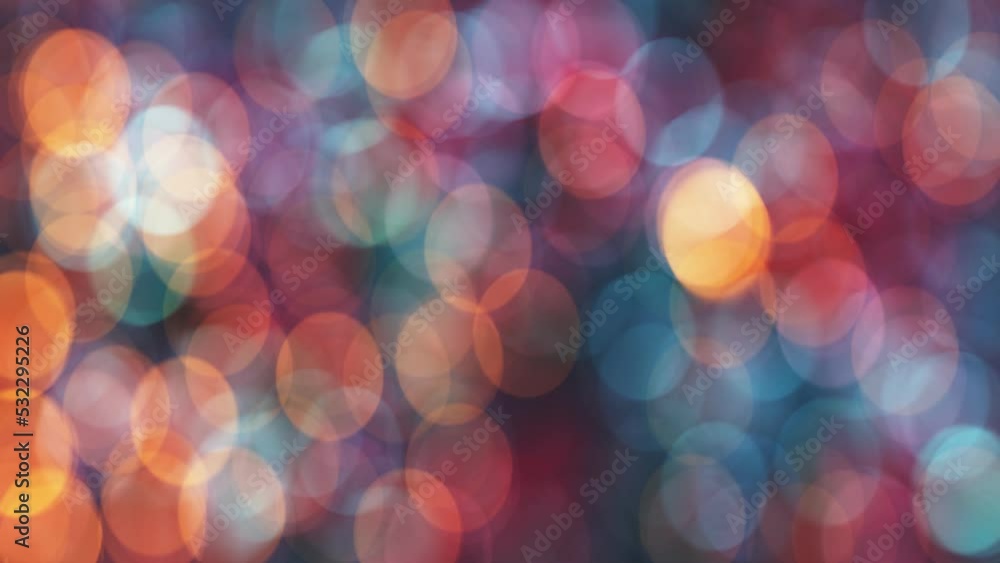 Poster looping 3d animation of the beautiful festive moving and blinking shining colorful light particles b