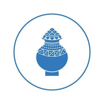 Buddhist worship bumpa vase icon | Circle version icon |