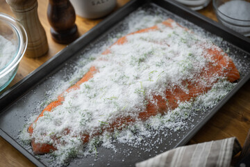 salmon gravlax, scandinavian cured food