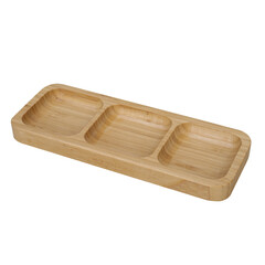wooden bamboo board for serving snacks and food isolated no background