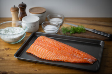 salmon gravlax, scandinavian cured food