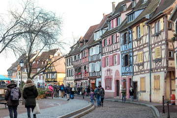 Fototapeta na wymiar Colmar, France. Old town Colmar which was founded in the 9th century.