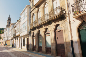 Obraz premium Rua Eusebio Dávila, Ortigueira, A Coruña, Galicia.