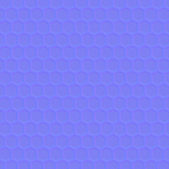 Honeycomb grid normal map texture and geometric hive hexagonal honeycombs 3d-rendering.