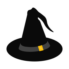 Isolated editable witch hat. Vector illustration. EPS10