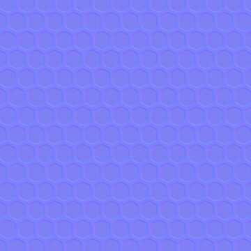 Honeycomb grid normal map texture and geometric hive hexagonal honeycombs 3d-rendering.