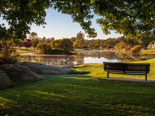 Obraz premium Riverside Morning with Reflections