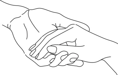 holding mom's hand couple