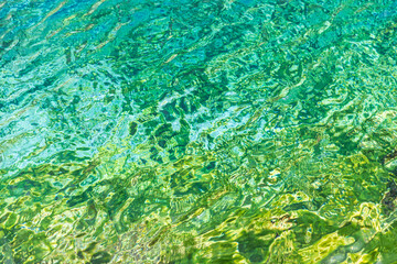 Haft Kul, Sughd Province, Tajikistan. Abstract patterns in the water of Nezhegon, Haft Kul, the Seven Lakes.