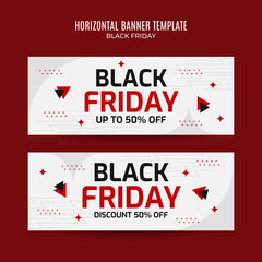 Black Friday sale banner. Social media vector illustration template for website and mobile website development, email and newsletter design, marketing material.