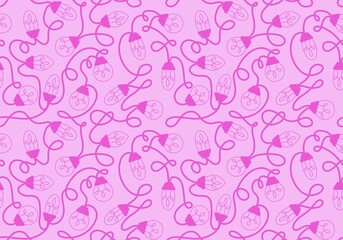 Festive illumination seamless idea light bulbs pattern for wrapping and kids clothes print and study notebooks