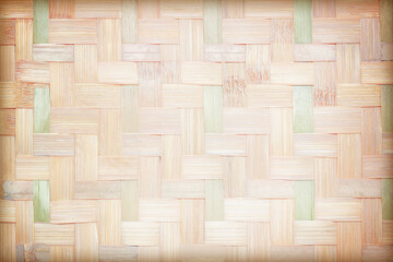 close up woven bamboo pattern; woven bamboo texture surface abstract background.