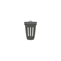 trash can icon vector logo design