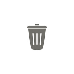 trash can icon vector logo design