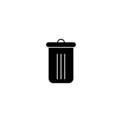 trash can icon vector logo design