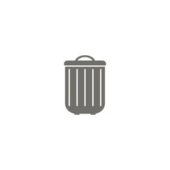 trash can icon vector logo design