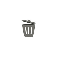 trash can icon vector logo design