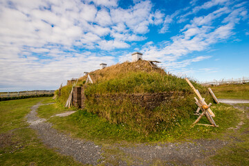 L'Anse aux Meadows National Historic Site, Northern Peninsula, Newfoundland, Canada.