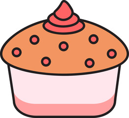 hand drawn cake illustration