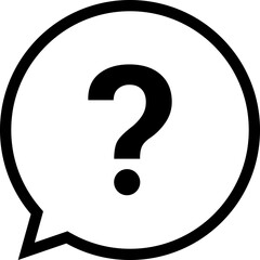 Question Mark in Bubble Icon Vector illustration.