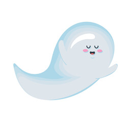 cute ghost flying halloween