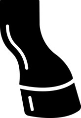 Hoof icon. Animal hoof. Horse shoe vector icon illustration isolated on white background.