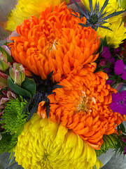 Multi Color Mum Bouquet
