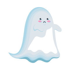 cute ghost floating halloween