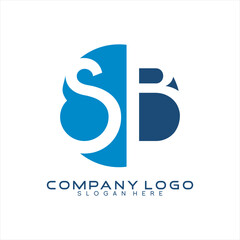 Vector logo design letter S and B.