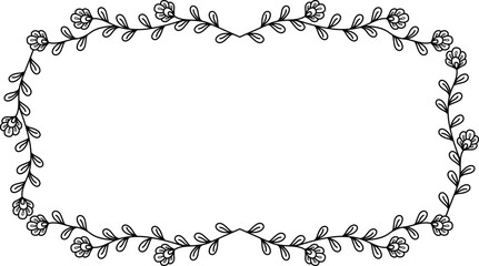 Obraz premium organic frame illustration