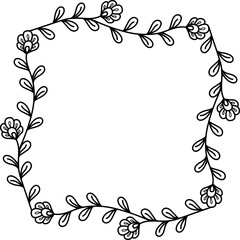 organic frame illustration