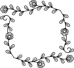 organic frame illustration