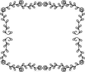 organic frame illustration