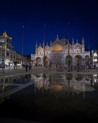 Fototapeta na wymiar San Marco Basillica at Venice. Night