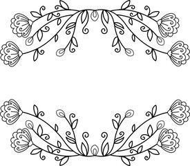 organic frame illustration