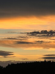 sunset in the mountains