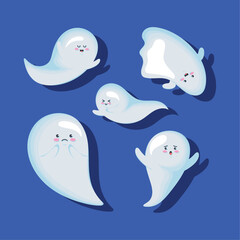 five halloween ghosts characters