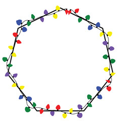 frames with multi colored Christmas lights for garlands