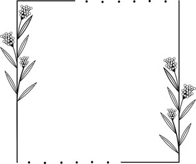organic border frame illustration