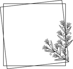 organic border frame illustration