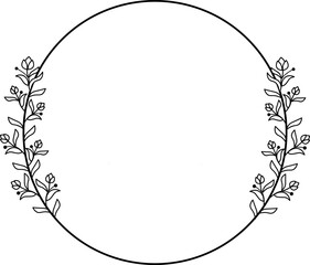 organic border frame illustration