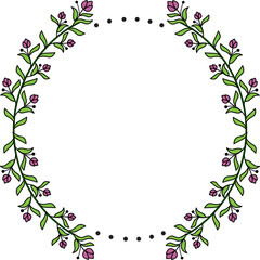 organic border frame illustration